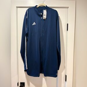 New Adidas Men's Navy Blue Full-Zip Track Jacket 3XT2